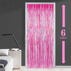 PartyCorp Happy Birthday Decoration Kit Combo 35 Pcs - Pink & Gold Chrome Balloons, Pink & Gold Happy Birthday Banner, Pink Curtain, Moon & Star Foil Balloon Bouquet