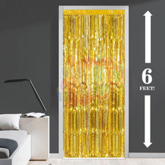 PartyCorp Happy Birthday Decoration Kit Combo 82 Pcs - Gold, Black & Silver Chrome Balloons(72 pcs), 1 pc Black & Gold Happy Birthday Printed Banner, 2 pc Gold Big Foil Curtain, 1 pc Moon & Star Foil Balloon Bouquet