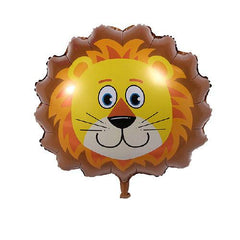 PartyCorp Happy Birthday Lion Animal Themed Foil Green Stars Balloon Bouquet, Decoration Set, DIY Pack Of 5