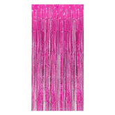 PartyCorp Pink Foil Curtain Fringe Set, 1 Pack