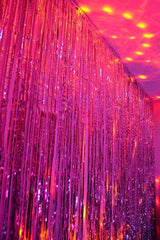 PartyCorp Pink Foil Curtain Fringe Set, 1 Pack