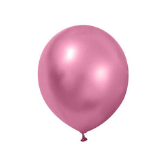 PartyCorp Pink Mettalic Chrome Balloon Party Decorations, DIY Pack of 12