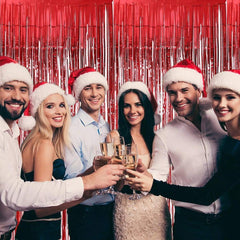 PartyCorp Red Foil Curtain Fringe Set, 1 Pack