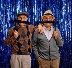 PartyCorp Royal Blue Foil Curtain Fringe Set, 1 Pack
