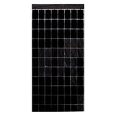 PartyCorp Square Shaped Metallic Black Foil Curtain, 1 Pack
