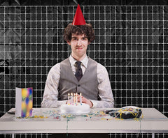 PartyCorp Square Shaped Metallic Black Foil Curtain, 1 Pack