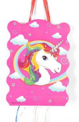 PartyCorp Unicorn Themed Pinata Pull String/ Khoi Bag For Birthday Party, 1 piece