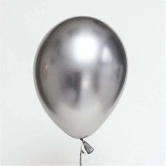 PartyCorp White & Silver Confetti Balloon Bouquet, Decoration Set, DIY Pack of 10