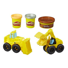 Play-Doh Wheels Excavator and Loader Toy Construction Trucks, Non-Toxic Sand Buildin' Compound Plus 2 Colors
