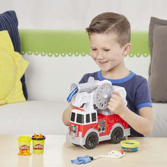 Play-Doh Wheels Firetruck Toy with 5 Non-Toxic Colors Including Play-Doh Water Compound