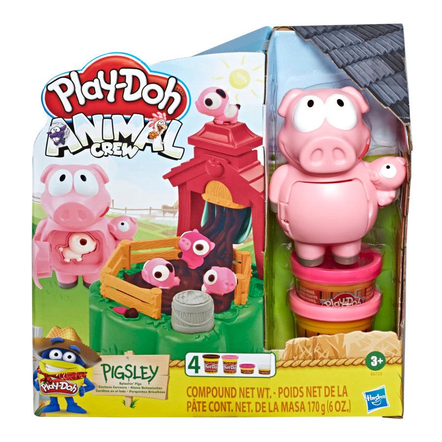 Play-Doh Animal Crew Pigsley and her Splashin' Pigs Farm Animal Playset with 4 Non-Toxic Colors