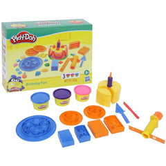 Play-Doh Birthday Fun Playset for Kids 3 Years and Up with 3 Non-Toxic Colors