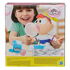 Play-Doh Slime Chewin' Charlie Slime Bubble Maker Toy for Kids 3 Years and Up with 2 Cans of Pink and Blue Slime Compound, Non-Toxic