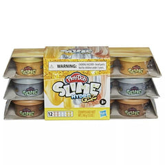 Play-Doh Slime Gold Collection HydroGlitz Molten Treasure 12-Pack of Liquid Metal-Looking Gold, Silver & Rose