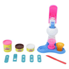 Play-Doh Softy Ice Cream Swirl Playset for Kids 3 Years and Up with 3 Non-Toxic Colors