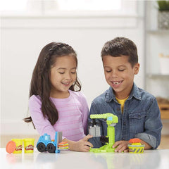 Play-Doh Wheels Crane and Forklift Construction Toys with Non-Toxic Play-Doh Cement Buildin' Compound Plus 2 Additional Colors