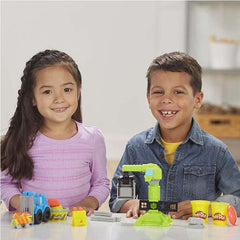 Play-Doh Wheels Crane and Forklift Construction Toys with Non-Toxic Play-Doh Cement Buildin' Compound Plus 2 Additional Colors