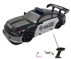 Playzu Auto Racing Police 1:14 Scale R/C Car - Black for Ages 6+