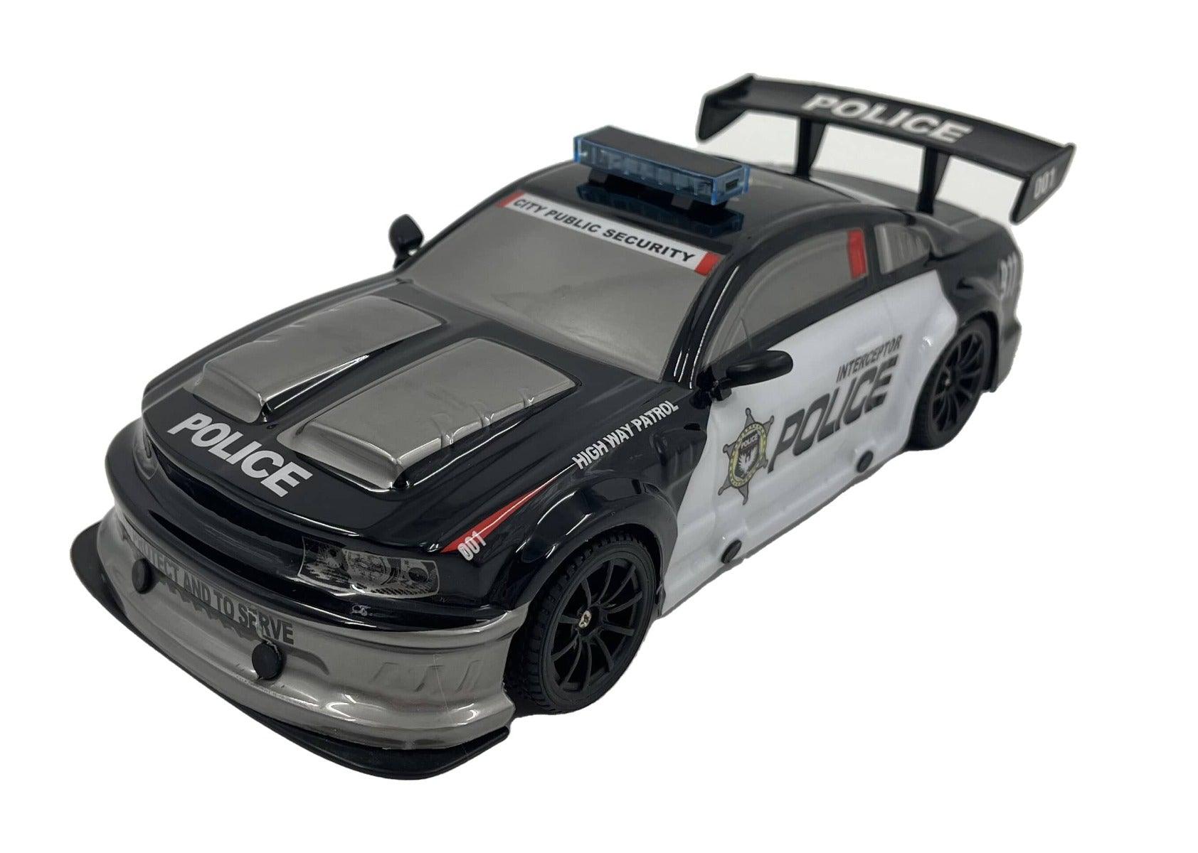 Playzu Auto Racing Police 1:14 Scale R/C Car - Black for Ages 6+