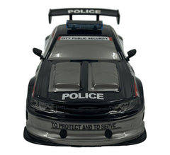 Playzu Auto Racing Police 1:14 Scale R/C Car - Black for Ages 6+