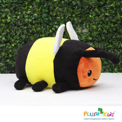 Plushkins Bee, Premium Multi-colour Soft Toy for Kids, Aged 1-10 years, Extra Soft Stuffed Toy with Plyfibre Stuffing