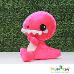 Plushkins Dino, Premium Pink Soft Toy for Kids, Aged 1-10 years, Extra Soft Stuffed Toy with Plyfibre Stuffing