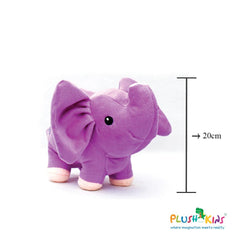 Plushkins Elephant, Premium Purple Soft Toy for Kids, Aged 1-10 years, Extra Soft Stuffed Toy with Plyfibre Stuffing