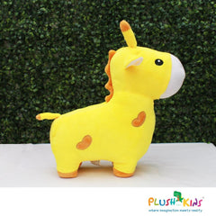 Plushkins Giraffe, Premium Yellow Soft Toy for Kids, Aged 1-10 years, Extra Soft Stuffed Toy with Plyfibre Stuffing