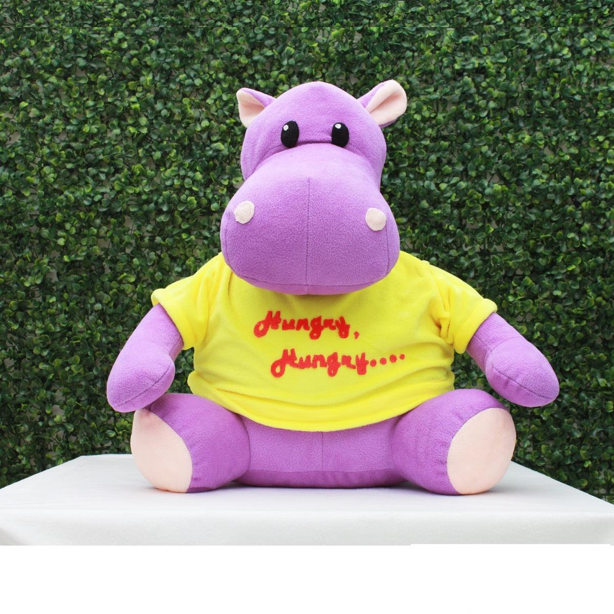 Plushkins Hippo, Premium Purple & Yellow Soft Toy for Kids, Aged 1-10 years, Extra Soft Stuffed Toy with Plyfibre Stuffing