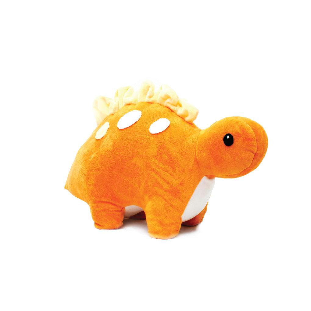 Plushkins Stegosaurus Dino, Premium Orange Soft Toy for Kids, Aged 1-10 years, Extra Soft Stuffed Toy with Plyfibre Stuffing