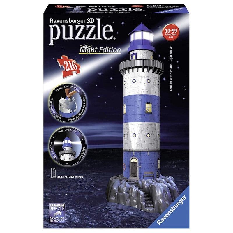 Ravensburger 3D Puzzles Lighthouse by Night, Multi Color (216 Pieces)