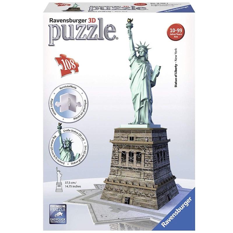 Ravensburger 3D Puzzles Statue of Liberty, Multi Color (108 Pieces)