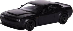 RMZ Die Cast Pull Back Dodge Challenger SRT Demon, Matte Black
