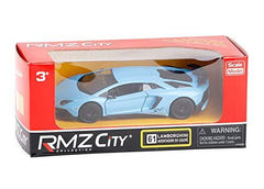 RMZ Die Cast Pull Back Lamborghini Aventador LP 750-4 SV, Blue