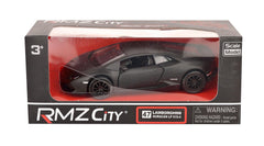 RMZ Die Cast Pull Back Lamborghini Hurac√°n LP610-4, Matte Black