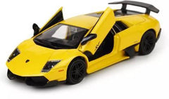 RMZ Die Cast Pull Back Lamborghini Murcielago Car, Yellow
