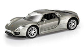 RMZ Die Cast Pull Back Porsche 918 Spyder, Grey