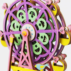 Robotime Ferris Wheel Hand Crank 3D Wooden Music Box Kit