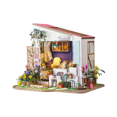 Robotime Lily's Porch Doll House Miniature Studio DIY Kit for Adults and Teens