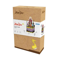 Robotime Phone Booth Hand Crank 3D Wooden Music Box Kit