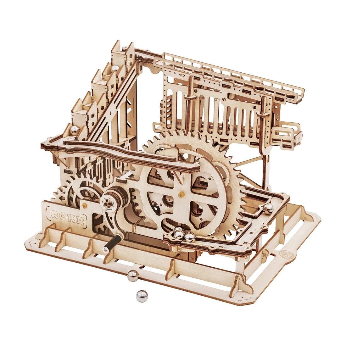 Robotime ROKR Marble Squad 3D Wooden Puzzle Roller Coaster Mechanical Model Self Craft