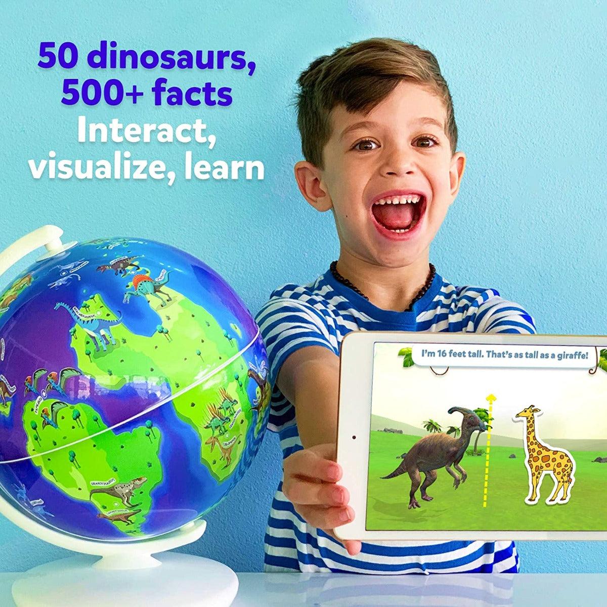 Shifu Orboot Dinos - Interactive AR World of Dinosaurs Globe for Kids Ages 4-10 Years (App Based Globe, Device Not Included)