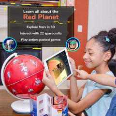 Shifu Orboot Mars - Interactive AR Planet Mars Globe Space Exploration for Kids Ages 6-12 Years (App Based Globe, Device Not Included)