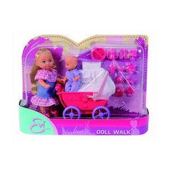 Simba Toys Evi Love - inch Doll Walk: 12 cm Evi & 7 cm Baby, Multi Color