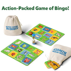 Skillmatics Boom Boom Bingo! Animal World - Board Game For Ages 4-7 Years