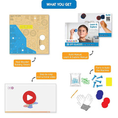 Skillmatics Buildables : 3D Spy Glasses STEM Learning Toys for Ages 8 - 99 Years