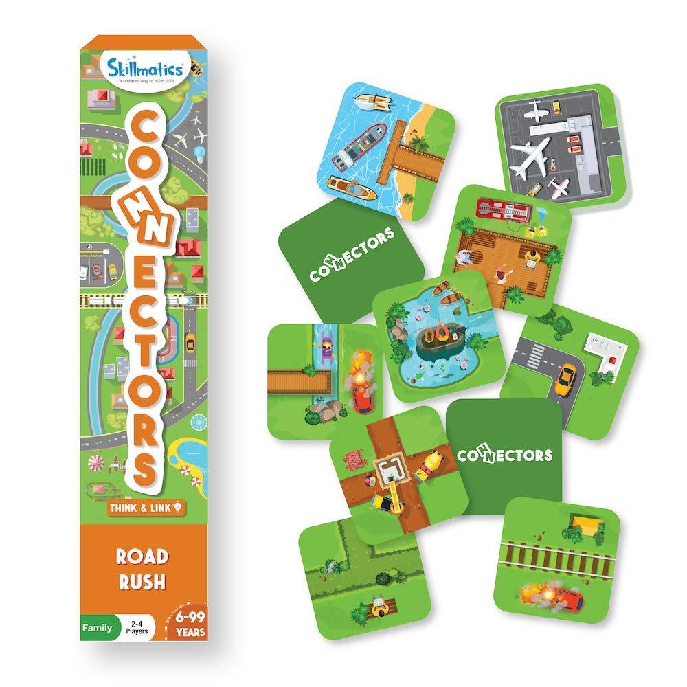 Skillmatics Connectors Educational Game: Road Rush | Fun & Fast Family Game of Smart Connections | Gifts for Boys and Girls Ages 6-99
