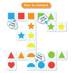 Skillmatics Connectors Educational Game: Shapes and Colors | Fun & Fast Family Game of Smart Connections | Gifts for Boys and Girls Ages 3-6