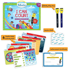 Skillmatics I Can Count - Reusable Activity Mats/ Educational Game with 2 Marker Pens