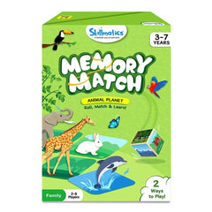 Skillmatics Memory Match Board Game : Animal Planet - Fun & Fast Memory Game for Kids Ages 3 to 7